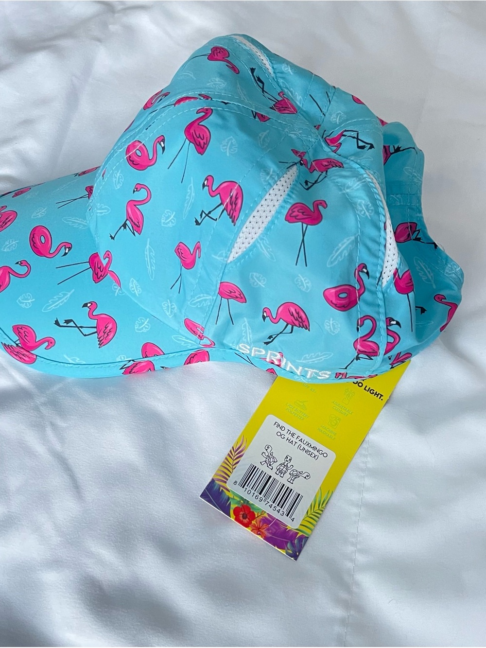 Kids or Adult Flamingo Swim Cap - Pink on Aqua